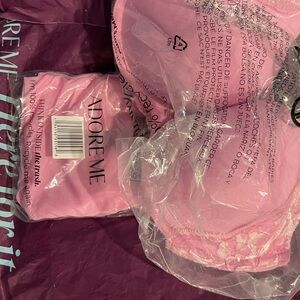 Adore Me Pink Lingerie Set